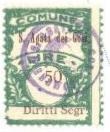 Marca da Bollo del Comune di SANT´AGATA DE GOTI su Carta Bianca Sottile di dimensioni 21,5 x 28,5 mm