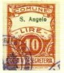Marca da Bollo del Comune di SANT´AGNELLO su Carta Bianca Sottile di dimensioni 22 x 30 mm