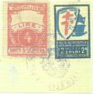 Marca da Bollo del Comune di SANTO STEFANO DEL SOLE su Carta Bianca di dimensioni 22 x 29 mm