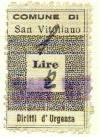 Marca da Bollo del Comune di SAN VITALIANO su Carta Bianca Sottile di dimensioni 19,5 x 28 mm