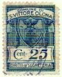 Marca da Bollo del Comune di SAN VITTORE OLONA su Carta Bianca Sottile di dimensioni 22,5 x 30 mm