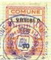 Marca da Bollo del Comune di SAN VITTORE OLONA su Carta Bianca di dimensioni 17 x 21 mm