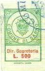 Marca da Bollo del Comune di SARNO su Carta Bianca di dimensioni 18 x 28 mm
