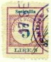 Marca da Bollo del Comune di SENIGALLIA su Carta Bianca Sottile di dimensioni 17,5 x 22 mm