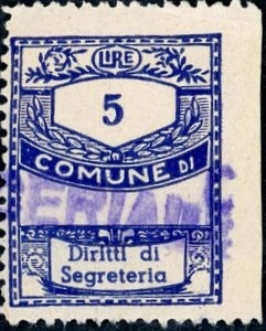 Marca da Bollo del Comune di SERIATE su Carta Bianca di dimensioni 21,5 x 28 mm