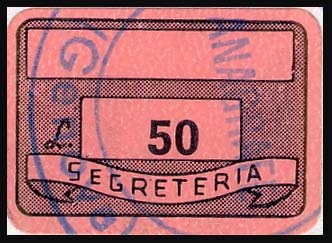 Marca da Bollo del Comune di SERRA RICCO´ su Carta Bianca di dimensioni 19 x 13 mm