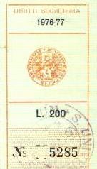 Marca da Bollo del Comune di SIENA su Carta Bianca di dimensioni 28 x 58,5 mm