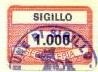 Marca da Bollo del Comune di SIGILLO su Carta Bianca di dimensioni 19 x 14 mm