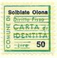 Marca da Bollo del Comune di SOLBIATE OLONA su Carta Bianca di dimensioni 20 x 20 mm