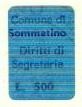 Marca da Bollo del Comune di SOMMATINO su Carta Bianca di dimensioni 15 x 21,5 mm