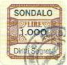 Marca da Bollo del Comune di SONDALO su Carta Bianca di dimensioni 18 x 18 mm