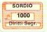 Marca da Bollo del Comune di SORDIO su Carta Bianca di dimensioni 18,5 x 13 mm