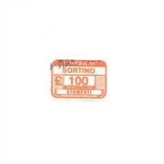 Marca da Bollo del Comune di SORTINO su Carta Bianca di dimensioni 20 x 14 mm