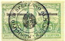 Marca da Bollo del Comune di SPEZZANO ALBANESE su Carta Bianca Sittile di dimensioni 22 x 29 mm