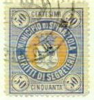 Marca da Bollo del Comune di SPINAZZOLA su Carta Bianca di dimensioni 24,5 x 29,5 mm