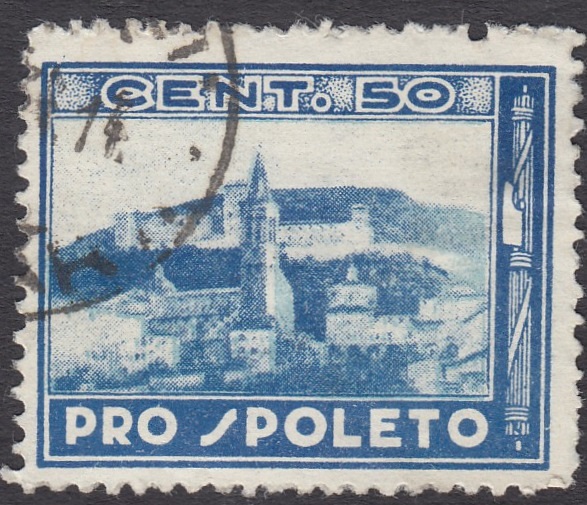 Marca da Bollo del Comune di SPOLETO su Carta Bianca di dimensioni 32 x 24 mm