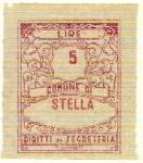 Marca da Bollo del Comune di STELLA su Carta Bianca di dimensioni 22,5 x 29 mm