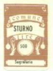 Marca da Bollo del Comune di STURNO su Carta Bianca di dimensioni 21 x 30 mm