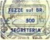 Marca da Bollo del Comune di TEZZE SUL BRENTA su Carta Bianca di dimensioni 20 x 14 mm