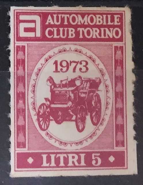 Marca da Bollo del Comune di TORINO su Carta Bianca di dimensioni 21 X 27 mm