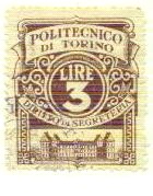Marca da Bollo del Comune di TORINO su Carta Bianca di dimensioni 27 x 33 mm