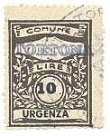 Marca da Bollo del Comune di TORTONA su Carta Bianca di dimensioni 22,5 x 29 mm