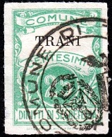 Marca da Bollo del Comune di TRANI su Carta Bianca di dimensioni 22 x 30 mm