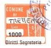 Marca da Bollo del Comune di TREMENICO su Carta Bianca di dimensioni 20 x 20 mm