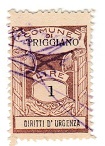 Marca da Bollo del Comune di TRIGGIANO su Carta Bianca di dimensioni 20 x 28 mm
