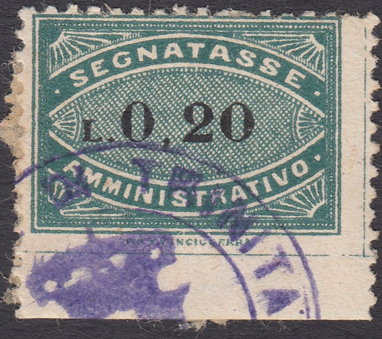 Marca da Bollo del Comune di TRINITA su di dimensioni 25 x 18,5 mm