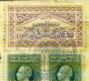 Marca da Bollo del Comune di TROIA su Carta Bianca di dimensioni 37 x 20 mm