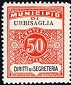 Marca da Bollo del Comune di URBISAGLIA su Carta Bianca di dimensioni 22,5 x 29 mm