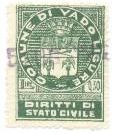 Marca da Bollo del Comune di VADO LIGURE su Carta Bianca Sottile di dimensioni 22 x 29 mm