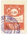 Marca da Bollo del Comune di VADO LIGURE su Carta Bianca Sottile di dimensioni 21 x 26,5 mm