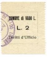 Marca da Bollo del Comune di VADO LIGURE su Carta Bianca di dimensioni 24 x 25,5 mm