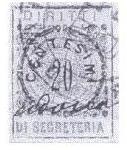 Marca da Bollo del Comune di VALDOBBIADENE su Carta Bianca Sottile di dimensioni 19 x 25 mm
