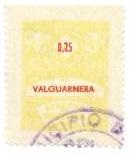 Marca da Bollo del Comune di VALGUARNERA CAROPEPE su Carta Bianca Sottile di dimensioni 21,5 x 27,5 mm