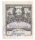 Marca da Bollo del Comune di VALLELUNGA PRATAMENO su Carta Bianca di dimensioni 22,5 x 28,5 mm