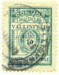 Marca da Bollo del Comune di VALLINFREDA su Carta Bianca Sottile di dimensioni 20,5 x 27,5 mm
