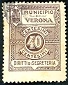 Marca da Bollo del Comune di VERONA su Carta Bianca di dimensioni 17 x 22 mm