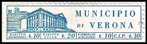 Marca da Bollo del Comune di VERONA su Carta Bianca di dimensioni 49 x 13 mm