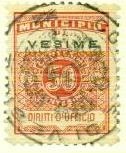 Marca da Bollo del Comune di VESIME su Carta Bianca Sottile di dimensioni 22,5 x 29 mm