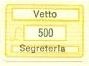 Marca da Bollo del Comune di VETTO su Carta Bianca di dimensioni 19 x 13 mm