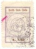 Marca da Bollo del Comune di VICO EQUENSE su Carta Bianca Sottile di dimensioni 20 x 28,5 mm