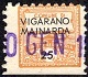 Marca da Bollo del Comune di VIGARANO MAINARDA su Carta Bianca di dimensioni 15 x 15 mm