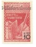 Marca da Bollo del Comune di VILLA BARTOLOMEA su Carta Bianca Sottile di dimensioni 21 X 32 mm