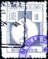 Marca da Bollo del Comune di VILLA DEL CONTE su Carta Bianca di dimensioni 18 x 23 mm
