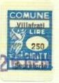 Marca da Bollo del Comune di VILLAFRATI su Carta Bianca di dimensioni 15 x 20 mm