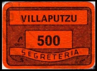 Marca da Bollo del Comune di VILLAPUTZU su di dimensioni mm