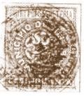 Marca da Bollo del Comune di VILLAROSA su Carta Bianca di dimensioni 26 x 30 mm